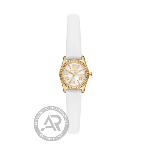MICHAEL KORS Lexington Ρολόι με Λευκό Δερμάτινο Λουράκι MK4900
