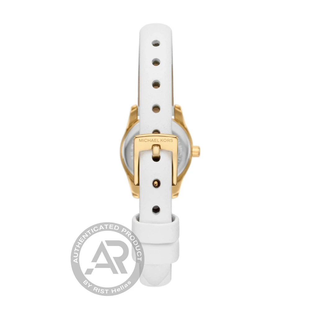 MICHAEL KORS Lexington Ρολόι με Λευκό Δερμάτινο Λουράκι MK4900