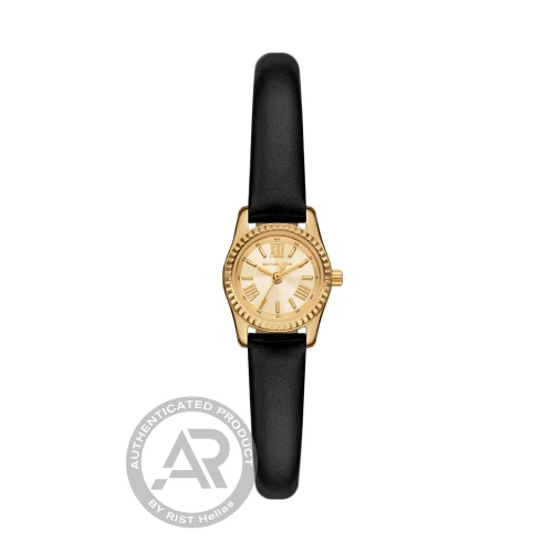 MICHAEL KORS Lexington Ρολόι με Μαύρο Δερμάτινο Λουράκι MK4901