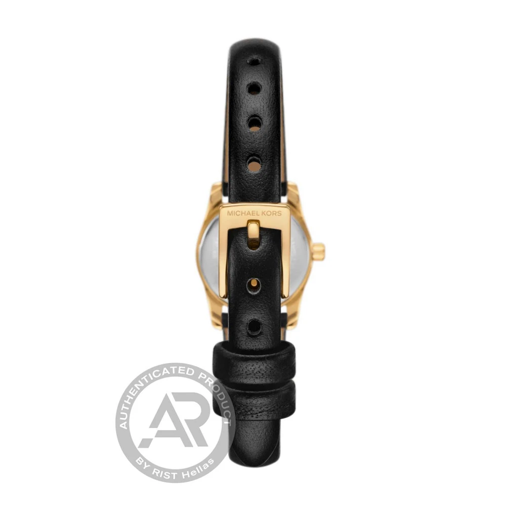 MICHAEL KORS Lexington Ρολόι με Μαύρο Δερμάτινο Λουράκι MK4901