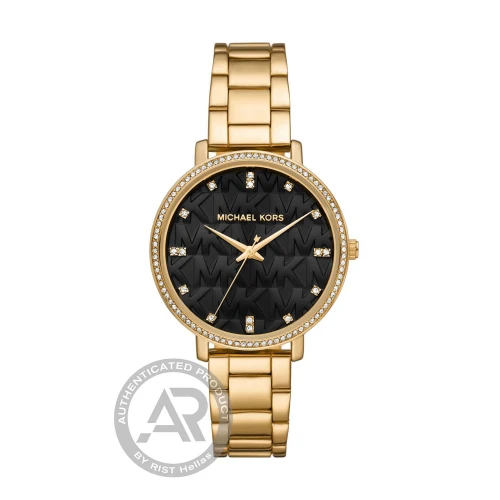 MICHAEL KORS Pyper με Μπρασελέ σε Χρυσό Τόνο από Ανοξείδωτο Ατσάλι και Ζιργκόν MK4916