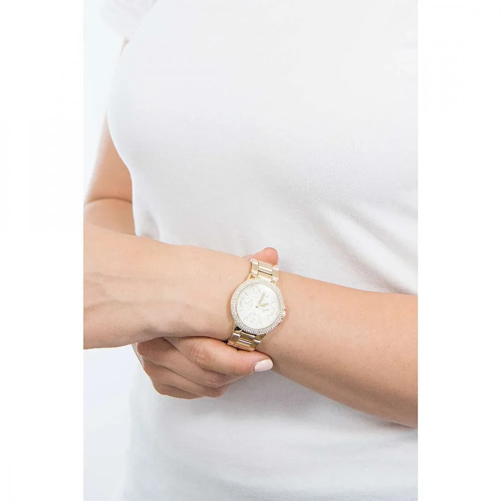 MICHAEL KORS Camille Crystals Gold Stainless Steel Bracelet MK6844