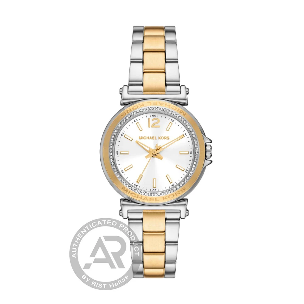 MICHAEL KORS Maren Χρονογράφος με Μπρασελέ Δύο Τόνων από Ανοξείδωτο Ατσάλι και Ζιργκόν MK7492