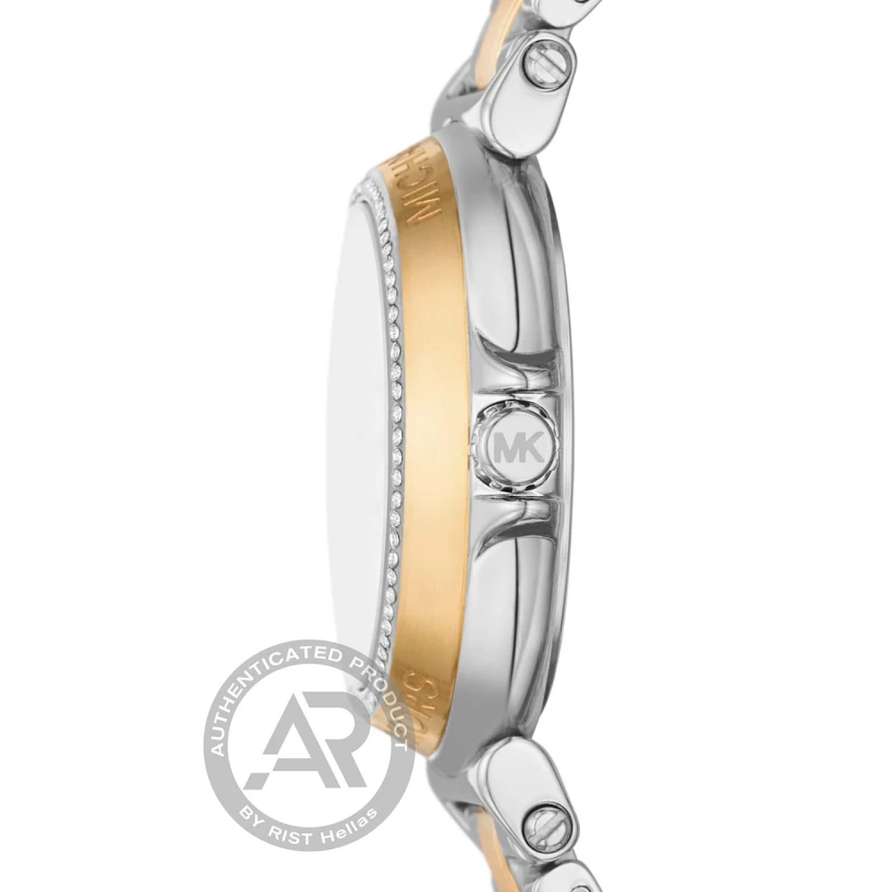 MICHAEL KORS Maren Χρονογράφος με Μπρασελέ Δύο Τόνων από Ανοξείδωτο Ατσάλι και Ζιργκόν MK7492