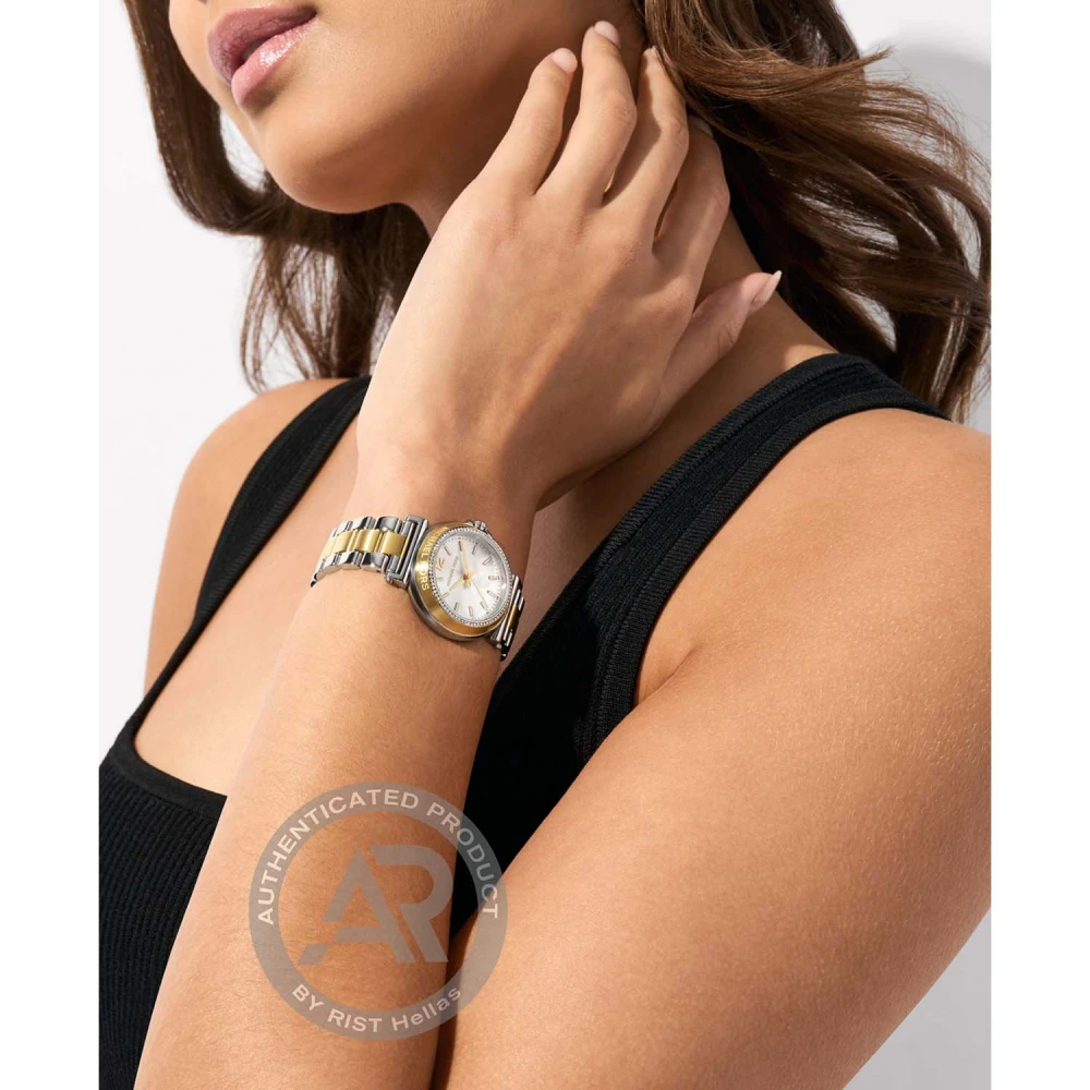 MICHAEL KORS Maren Χρονογράφος με Μπρασελέ Δύο Τόνων από Ανοξείδωτο Ατσάλι και Ζιργκόν MK7492