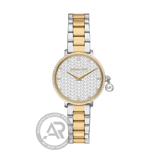 MICHAEL KORS Pyper Με Μπρασελέ Δύο Τόνων από Ανοξείδωτο Ατσάλι και Ζιργκόν MK7574