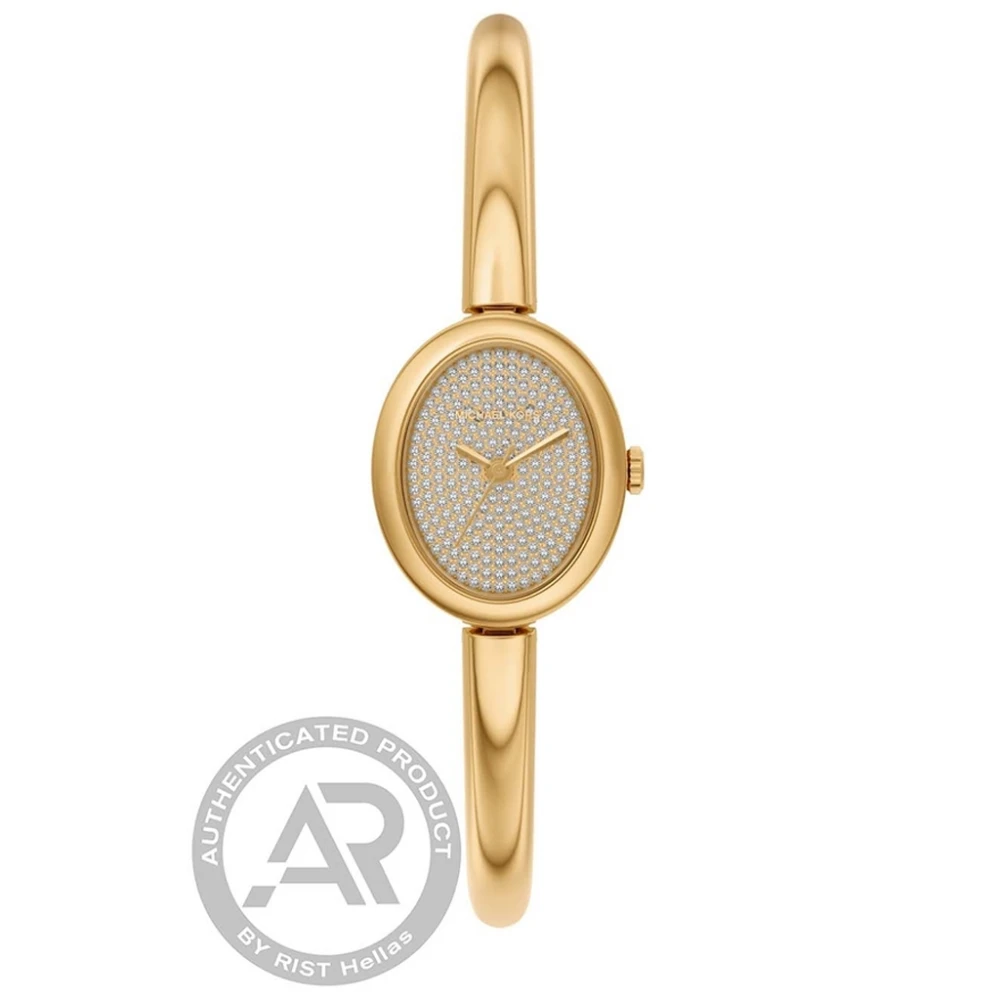 MICHAEL KORS Maude Ρολόι με Χρυσό Μπρασελέ από Ανοξείδωτο Ατσάλι και Ζιργκόν MK7593