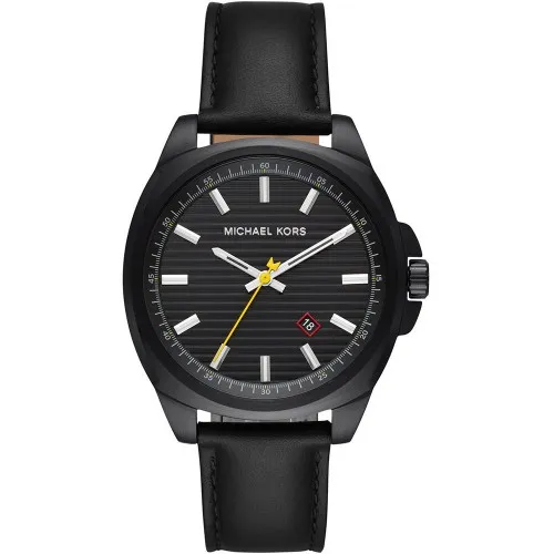 MICHAEL KORS Bryson Black Leather Strap MK8632