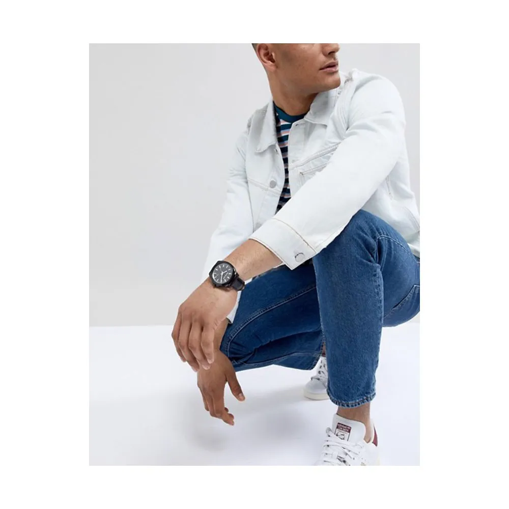 MICHAEL KORS Bryson Black Leather Strap MK8632