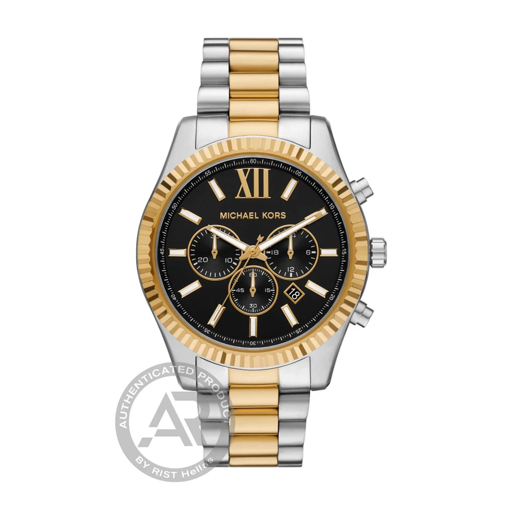 Michael KORS Lexington Ανδρικό με Μπρασελέ Δύο Τόνων από Ανοξείδωτο Ατσάλι MK9207