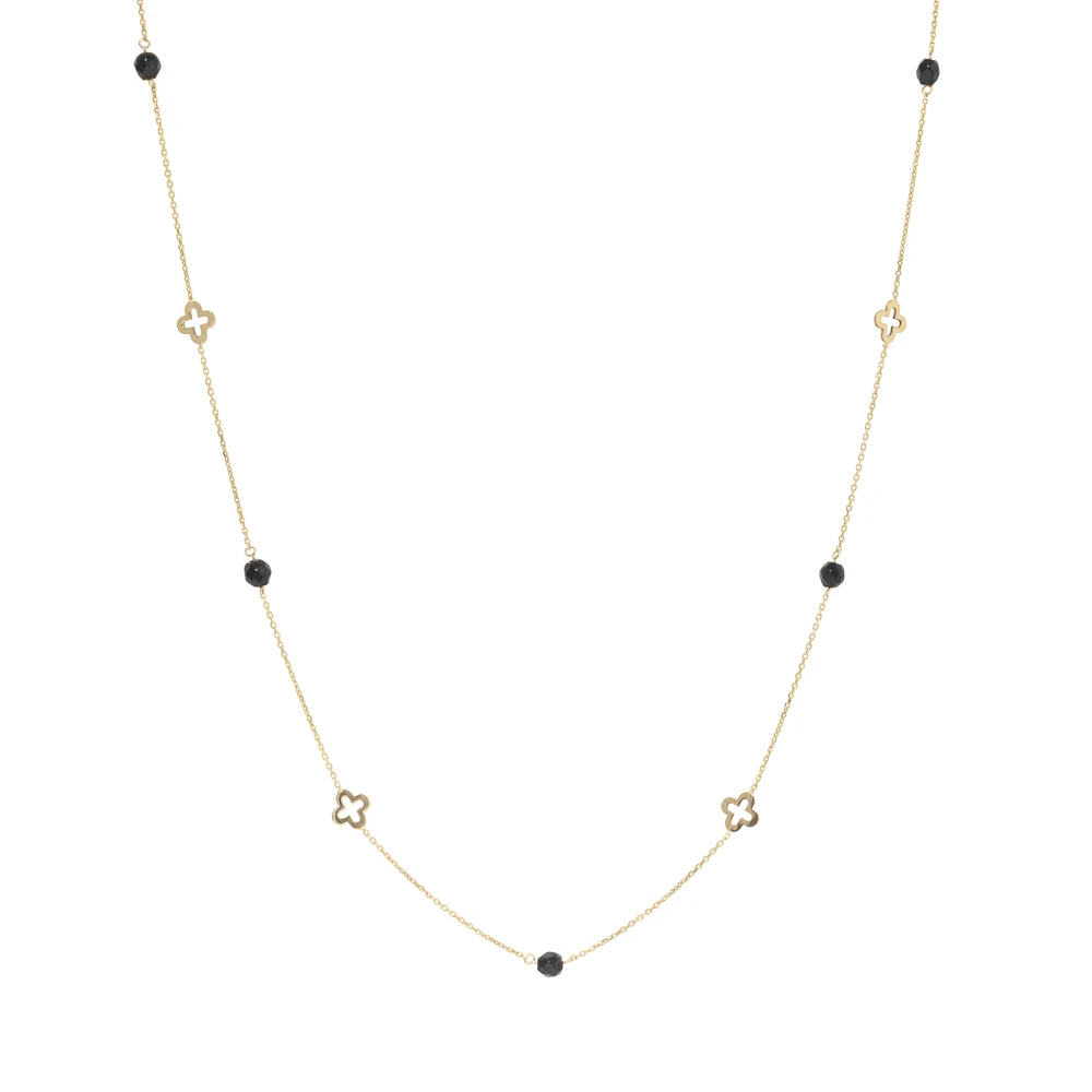 14K Χρυσό Κολιέ με Σταυρούς και Όνυχα M001540
