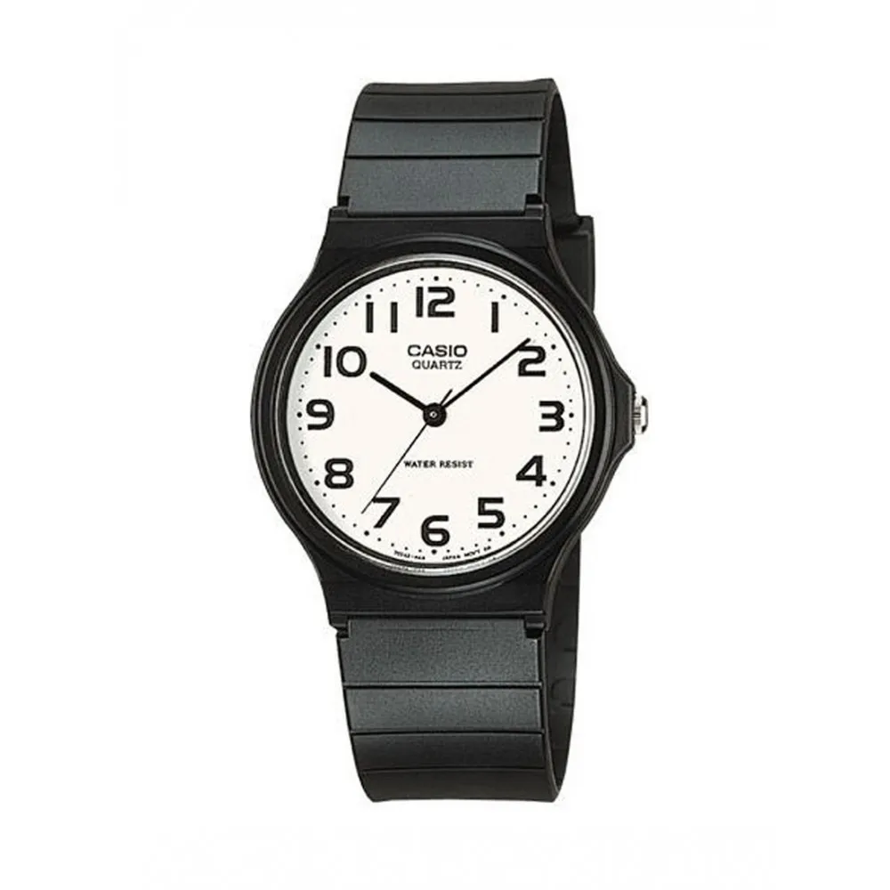 CASIO Collection με Μαύρο Λουράκι από Καουτσούκ MQ-24-7B2LEG