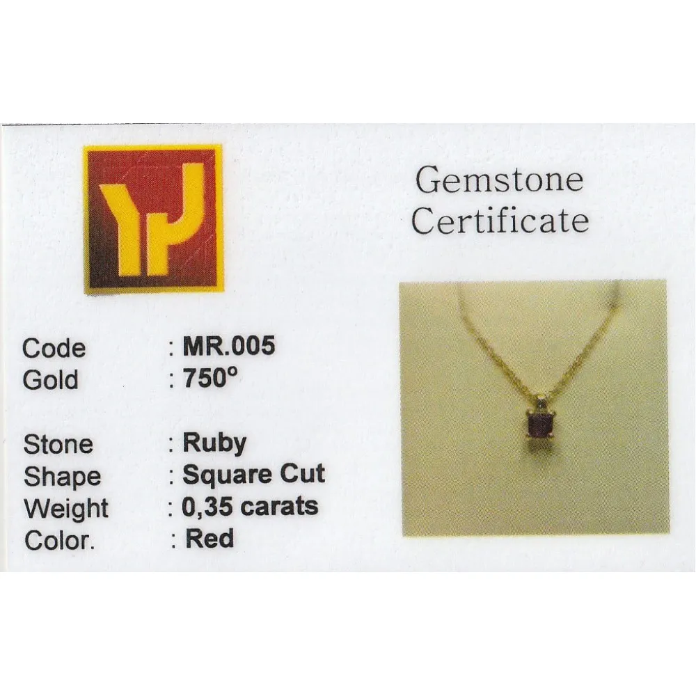18K Χρυσό Κολιέ με Ρουμπίνι MR00005
