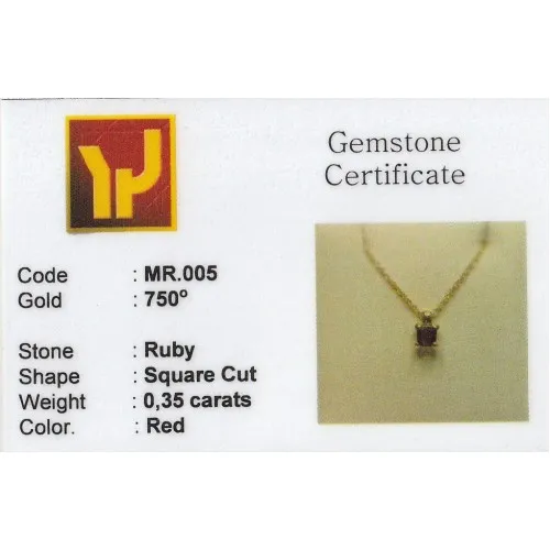18K Χρυσό Κολιέ με Ρουμπίνι MR00005