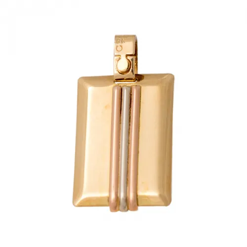 14K, Χρυσό Μενταγιόν Τριχρωμία, MT316KN1