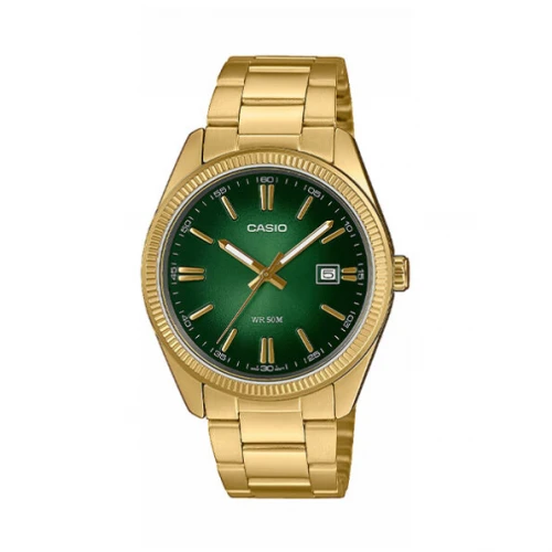 CASIO Standrart με Χρυσό Μπρασελέ από Ανοξείδωτο Ατσάλι MTP-1302PGC-3AVEF