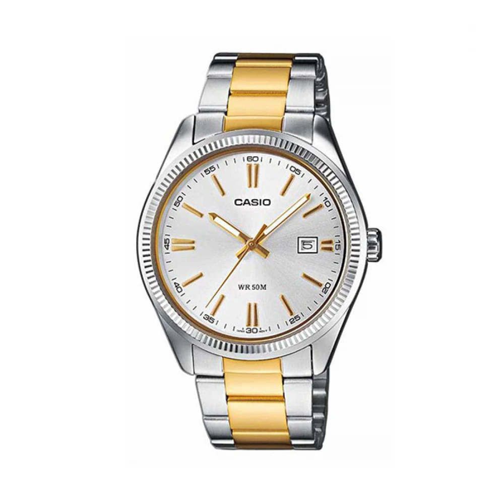 CASIO Standard με Μπρασελέ Δύο Τόνων από Ανοξείδωτο Ατσάλι MTP-1302PSG-7AVEF