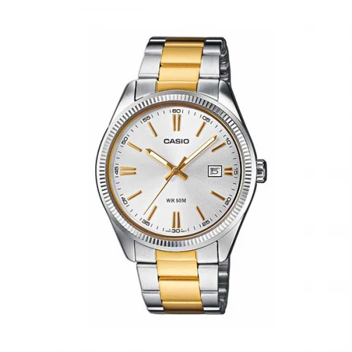 CASIO Standard με Μπρασελέ Δύο Τόνων από Ανοξείδωτο Ατσάλι MTP-1302PSG-7AVEF
