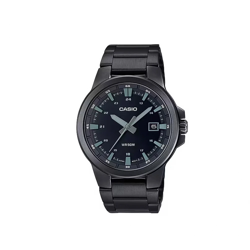 CASIO Collection με Μαύρο Μπρασελέ από Ανοξείδωτο Ατσάλι MTP-E173B-1AVEF