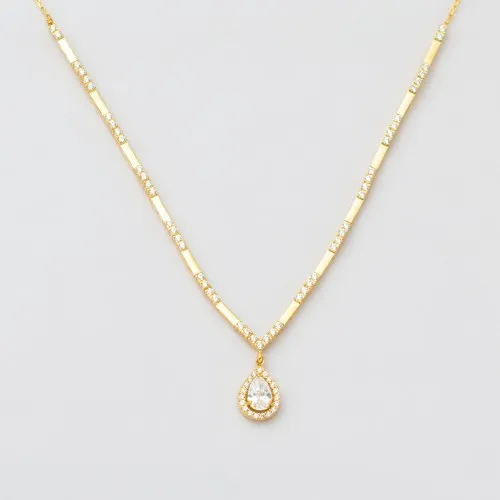 14K Χρυσό Κολιέ Με Ζιργκόν KL838LV