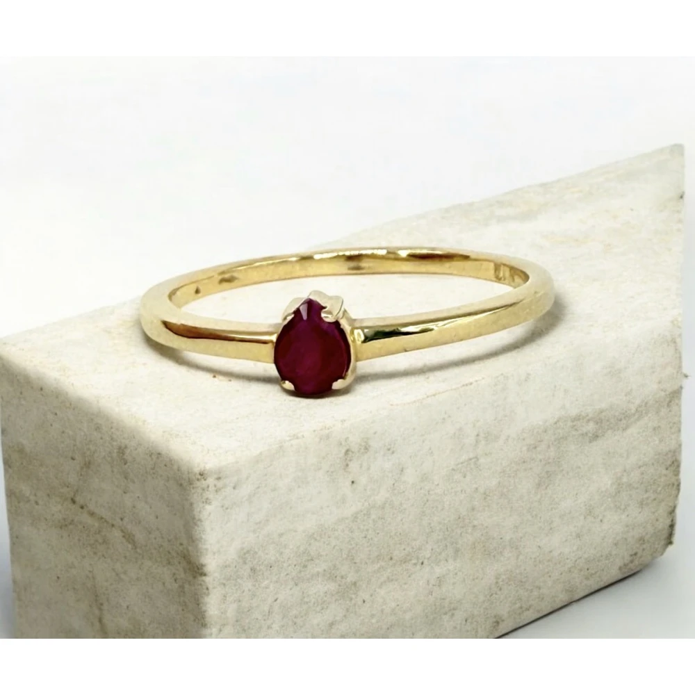 14K Χρυσό Δαχτυλίδι με Ρουμπίνι OAX1827-D