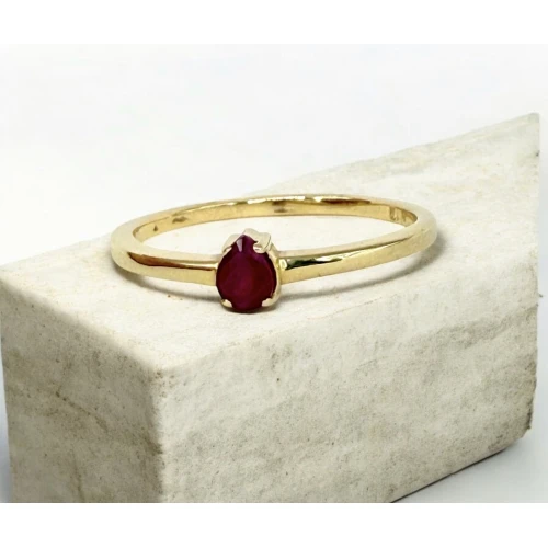 14K Χρυσό Δαχτυλίδι με Ρουμπίνι OAX1827-D