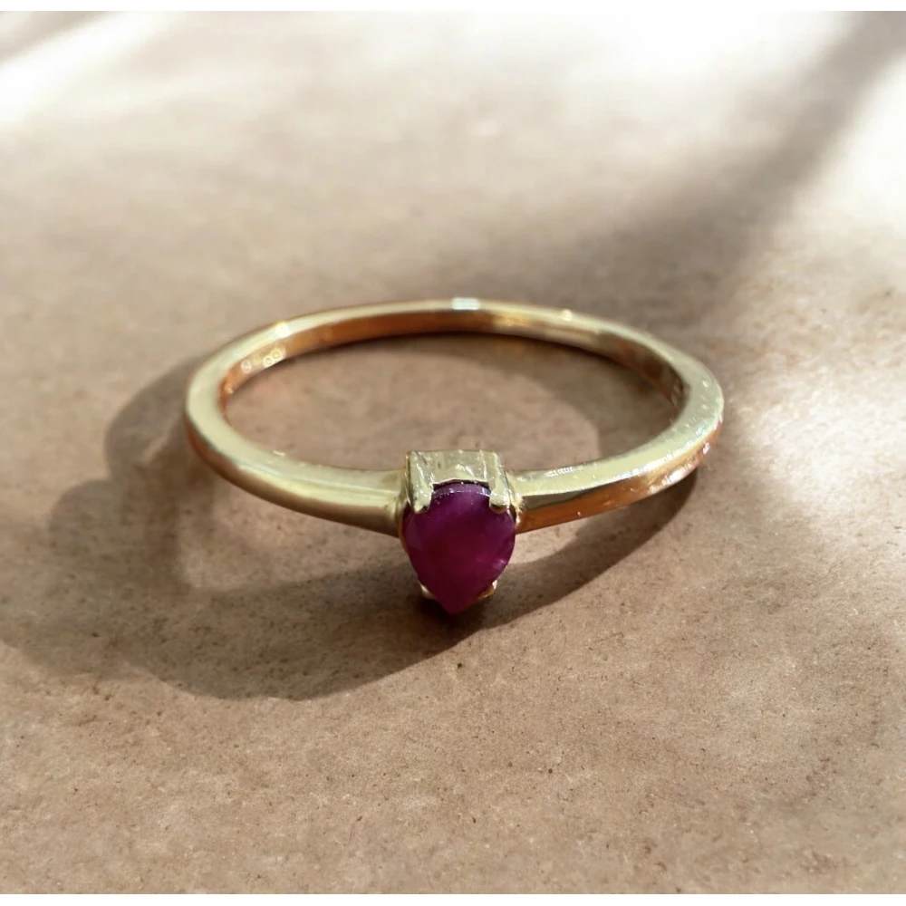 14K Χρυσό Δαχτυλίδι με Ρουμπίνι OAX1827-D