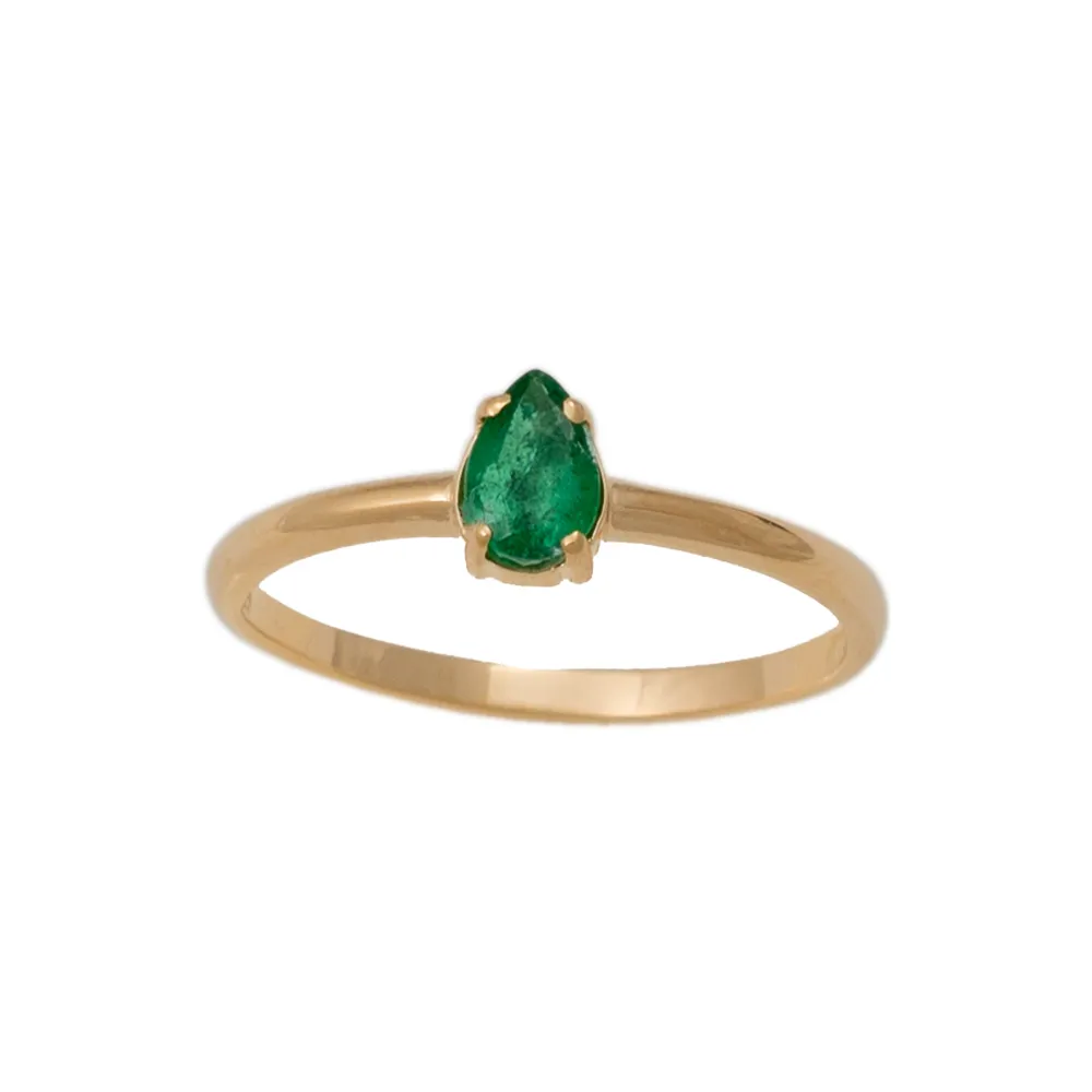 18K Χρυσό Δαχτυλίδι με Σμαράγδι OAX2506R