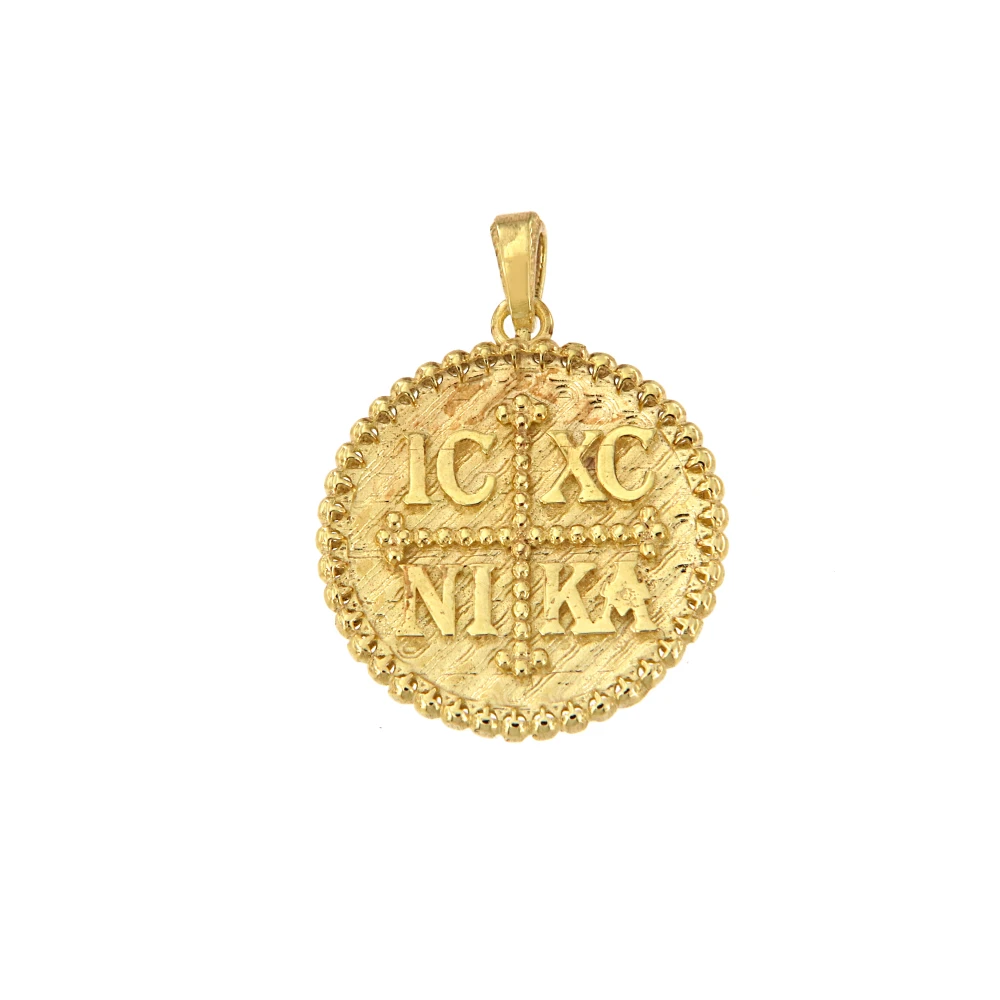 14K Χρυσό Κωνσταντινάτο Διπλής Όψης P339KR