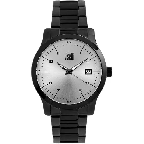 VISETTI Ladies Black Stainless Steel Bracelet PE-489BW