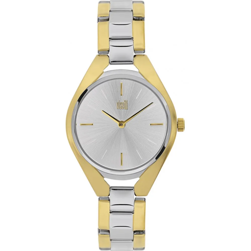 VISETTI Curvy Two Tone Stainless Steel Bracelet PE-999SGI