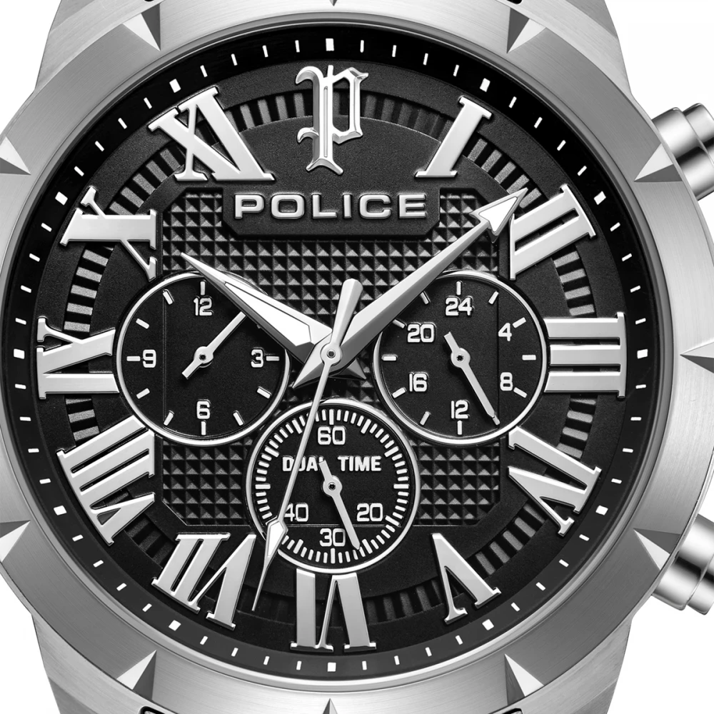 POLICE Roman Multifunction με Ασημί Μπρασελέ από Ανοξείδωτο Ατσάλι PEWGK0001302