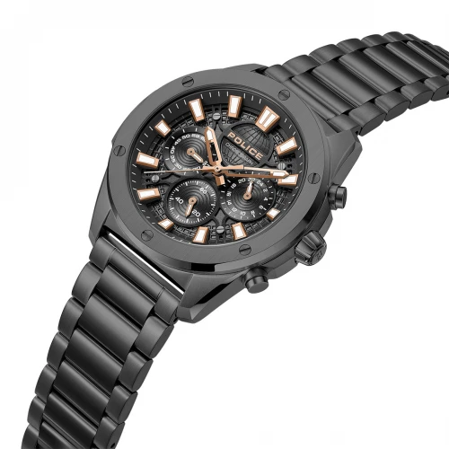 POLICE Moonstrike Χρονογράφος με Μαύρο Μπρασελέ από Ανοξείδωτο Ατσάλι PEWGK0093103