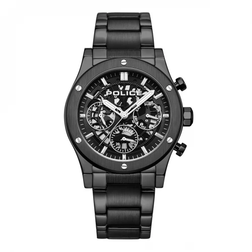 POLICE Knotty Multifunction με Μαύρο Μπρασελέ από Ανοξείδωτο Ατσάλι PEWJK0006401