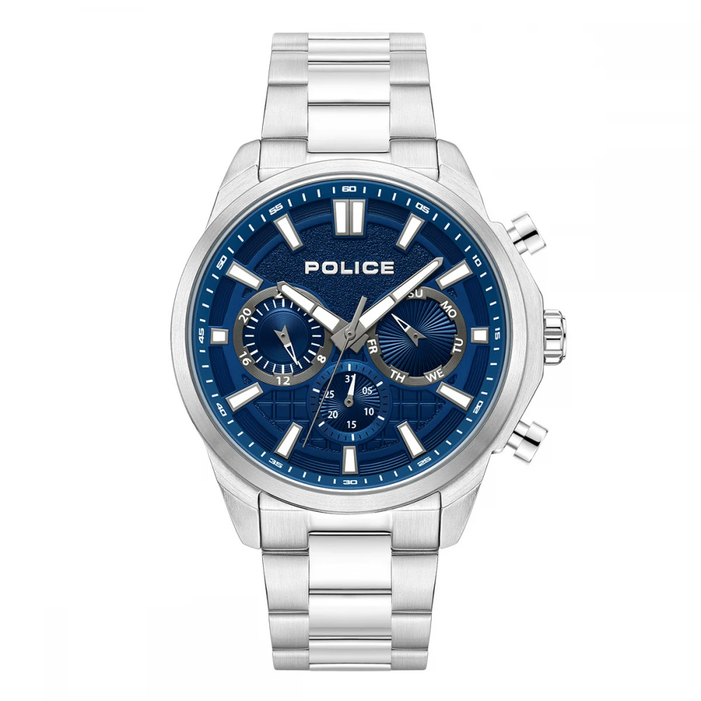 POLICE RANGY Χρονογράφος με Ασημί Μπρασελέ από Ανοξείδωτο Ατσάλι PEWJK0021004