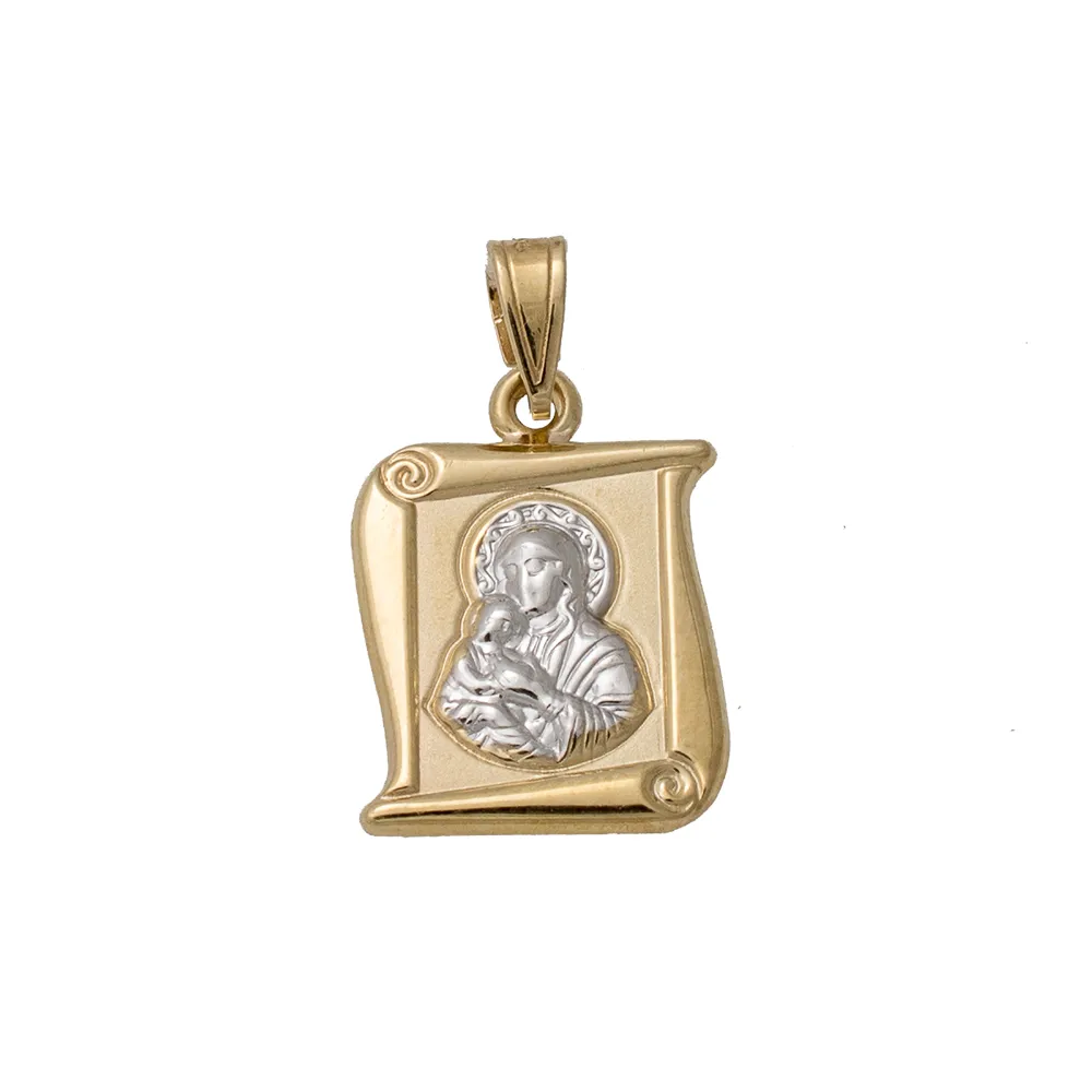 9K Χρυσό Κωνσταντινάτο Παναγίτσα PN078AF