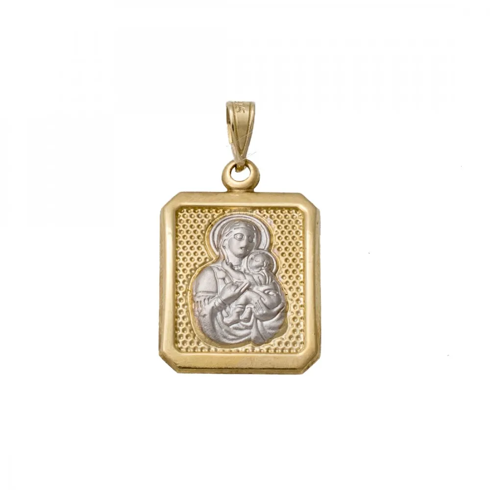 9K Χρυσό Κωνσταντινάτο Παναγίτσα PN164AF-2