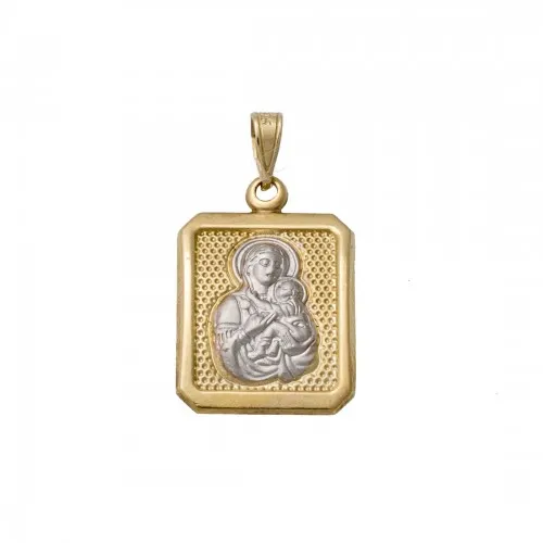 9K Χρυσό Κωνσταντινάτο Παναγίτσα PN164AF-2
