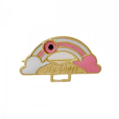 9K Χρυσό Κωνσταντινάτο Διπλής όψης με Ζιργκόν KN147BJ