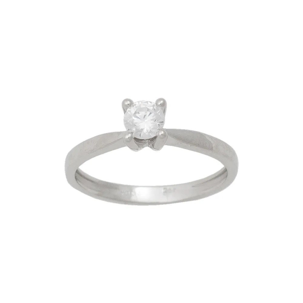 14K Λευκόχρυσο Δαχτυλίδι με Ζιργκόν R14-16W