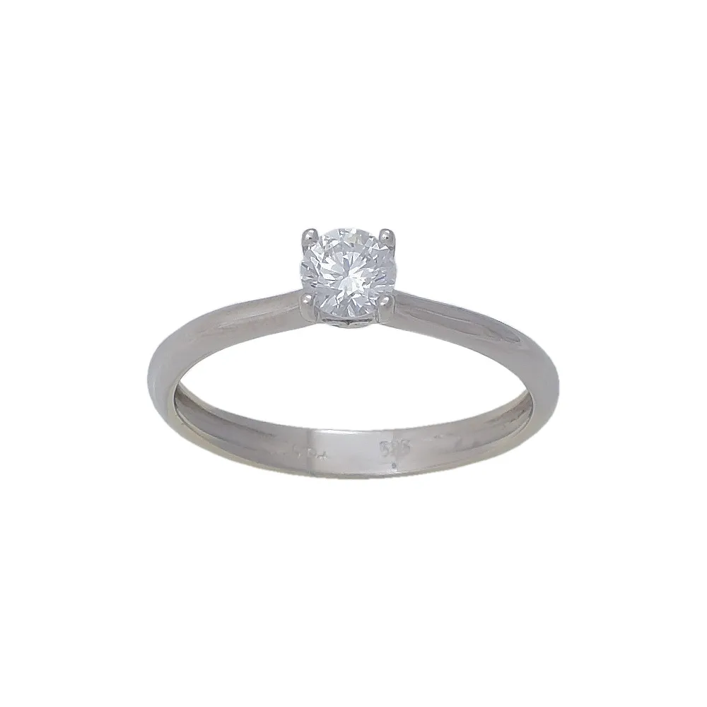 14K Λευκόχρυσο Δαχτυλίδι με Ζιργκόν R14-99W