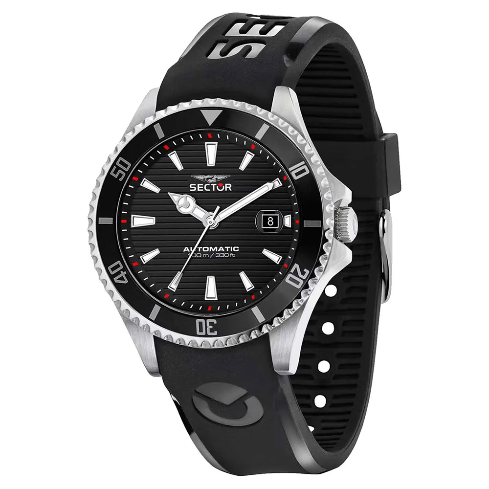 SECTOR 230 Automatic Black Rubber Strap R3221161002 SECTOR 230 Automatic Black Rubber Strap R3221161002