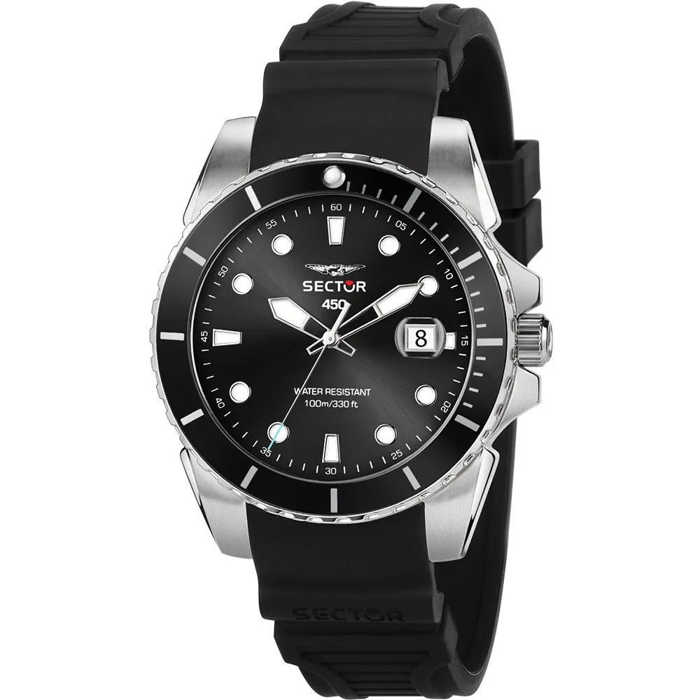 SECTOR 450 Black Rubber Strap R3251276002