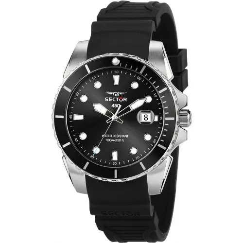 SECTOR 450 Black Rubber Strap R3251276002