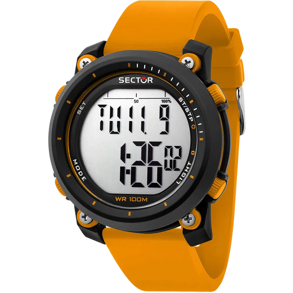 SECTOR Ex-38 Digital Chronograph Orange Rubber Strap R3251546001