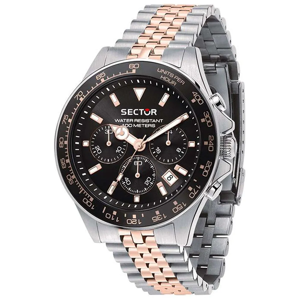 SECTOR 230 Χρονογράφος με Ασημί Μπρασελέ Δύο Τόνων R3273661031