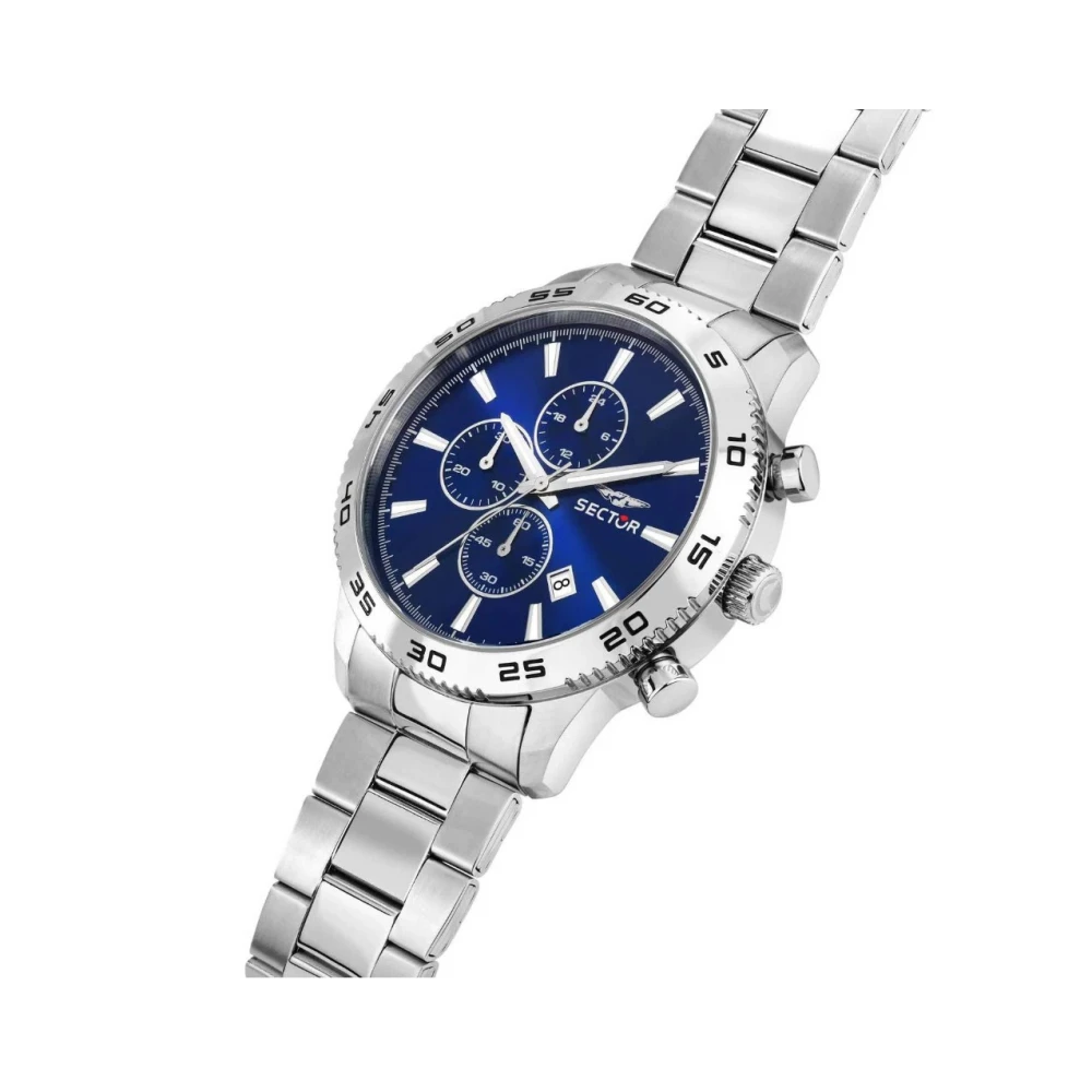 SECTOR 270 Χρονογράφος με Μπρασελέ από Ανοξείδωτο Ατσάλι σε Ασημί τόνο R3273778011
