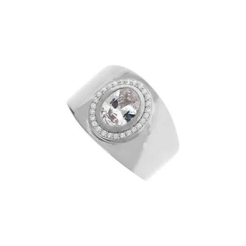 925 Ασήμι Δαχτυλίδι Σεβαλιέ με Λευκές Πέτρες ARS3475WMJW