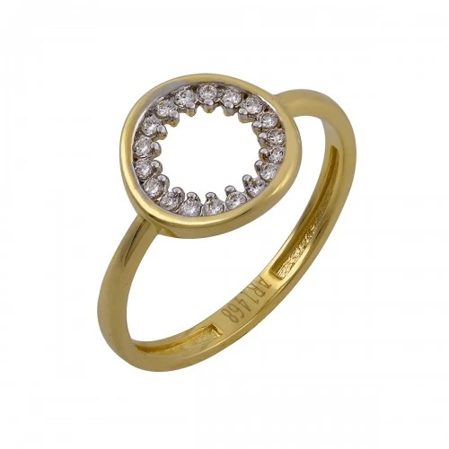 14K Χρυσό Δαχτυλίδι με Ζιργκόν R5099O