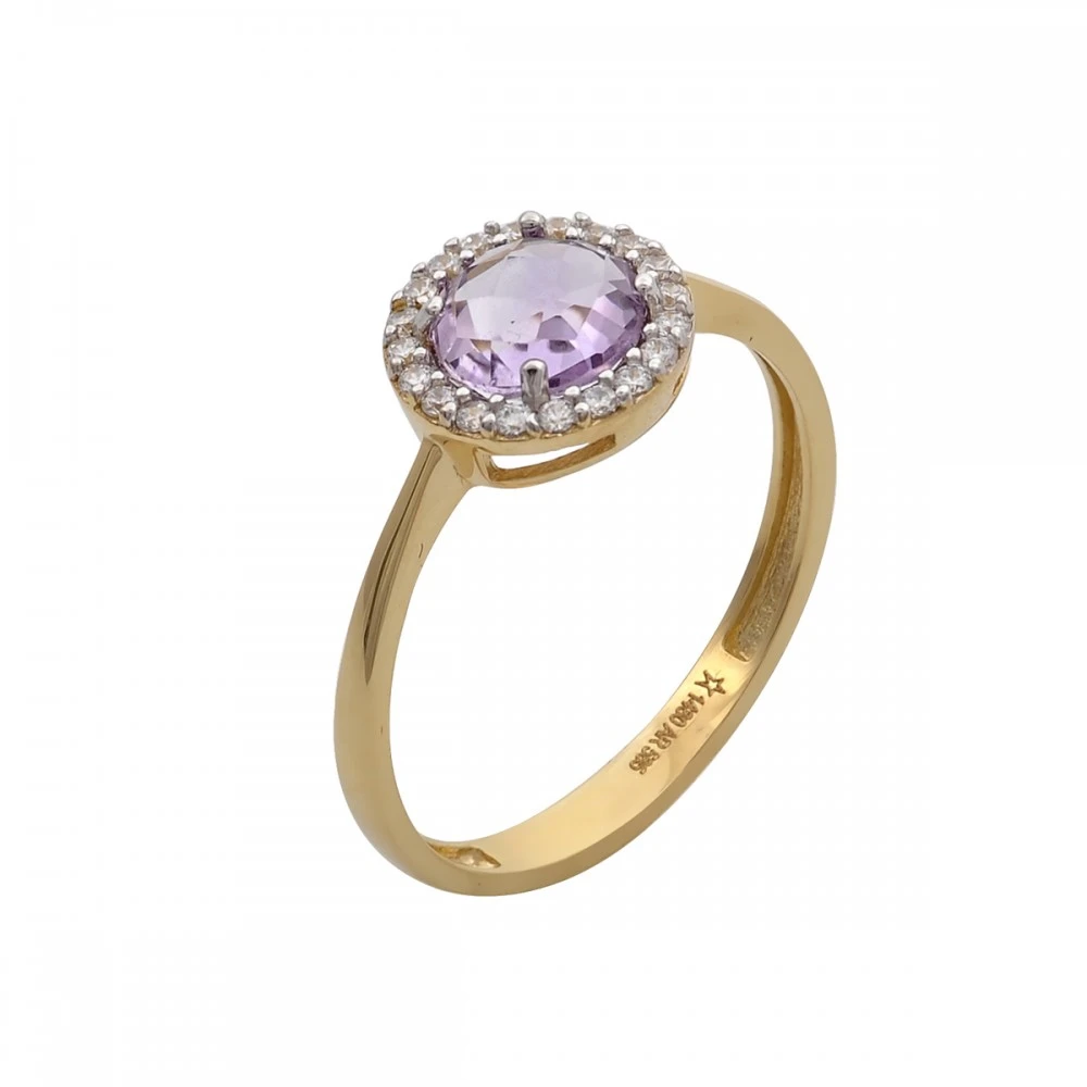 14K Χρυσό Δαχτυλίδι με Τοπάζι R5140O